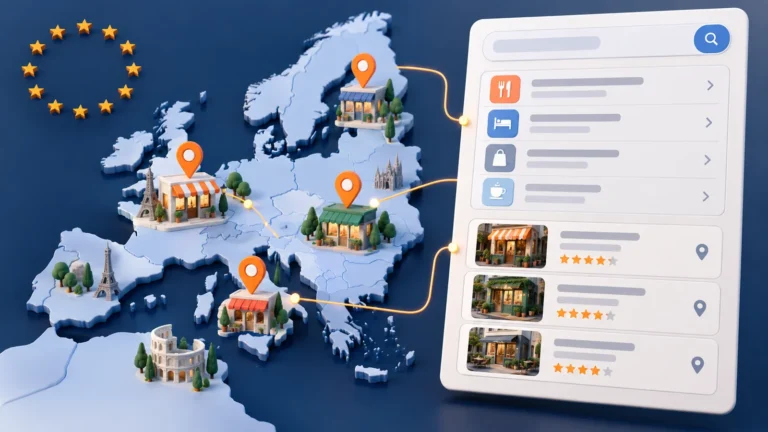 European local storefronts connected to Google search units for aggregator and direct supplier results